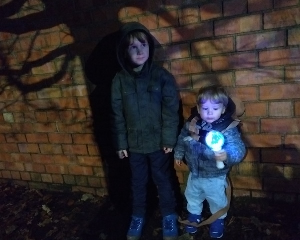 Night walk with the boys