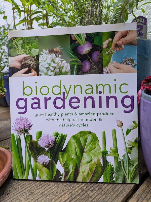 Biodynamic gardening book for newsletter